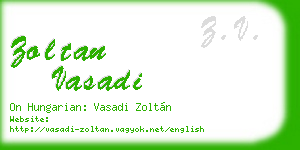 zoltan vasadi business card