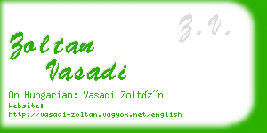 zoltan vasadi business card